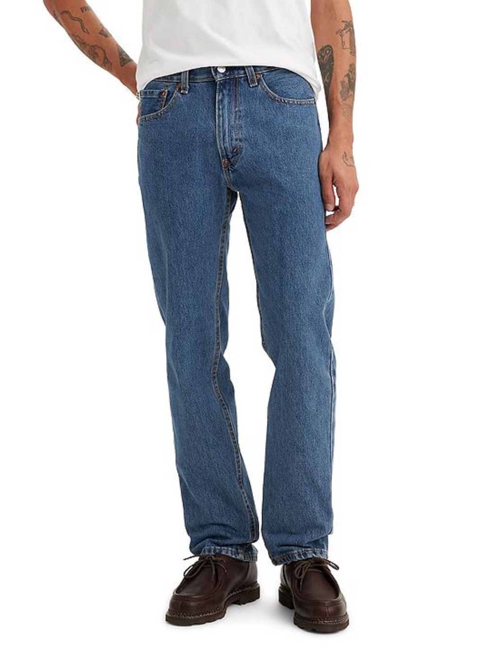 Levi’s Classic Straight-Leg Men’s 505 Jeans in Blue 36X30